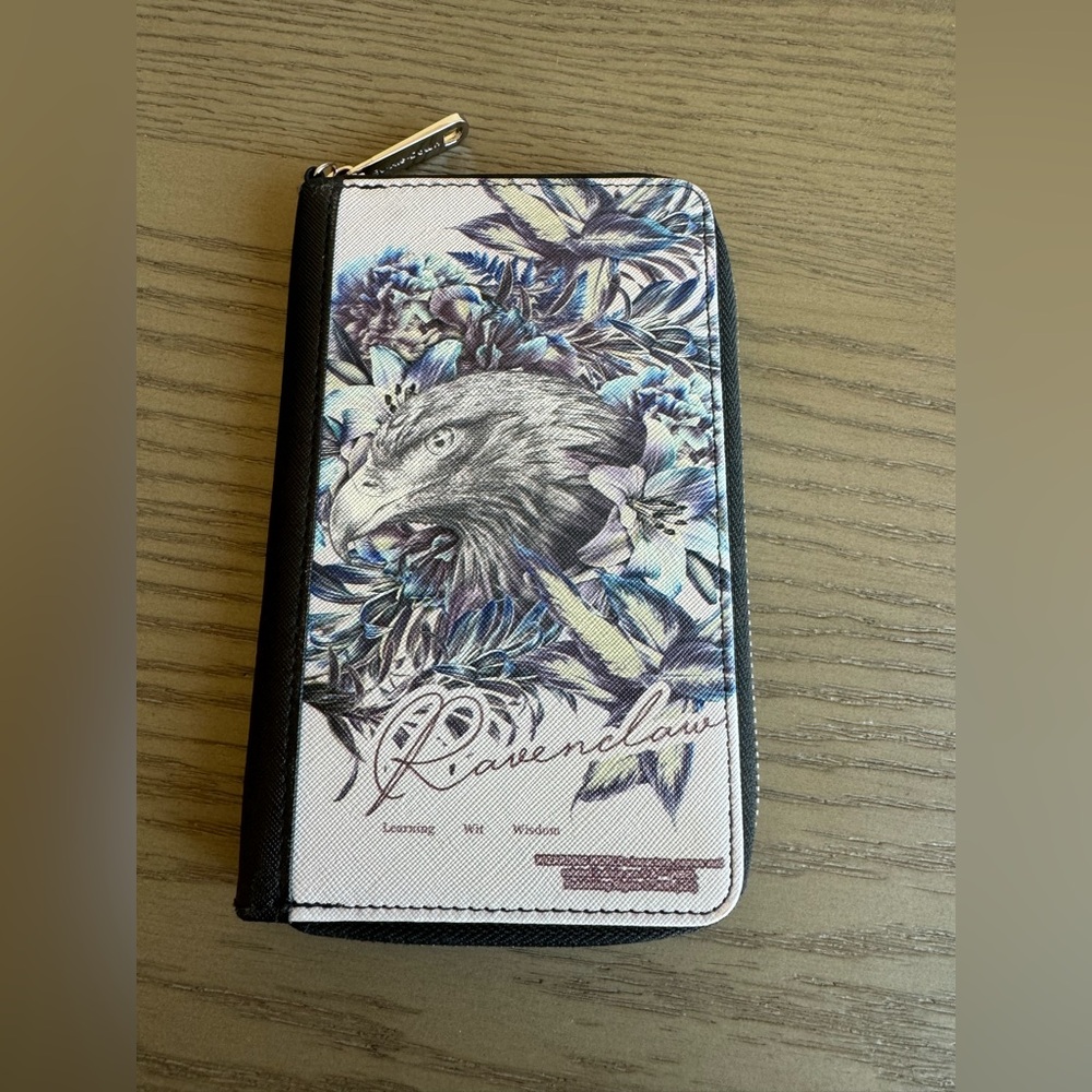 Harry Potter Ravenclaw Floral Sketch Zip Around Wallet